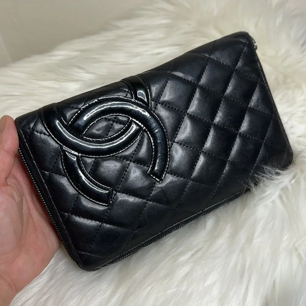 💯Preloved Chanel Large Quilted Wallet/Organizer🍀